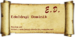 Edelényi Dominik névjegykártya