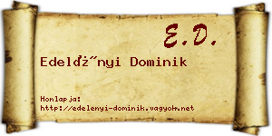 Edelényi Dominik névjegykártya